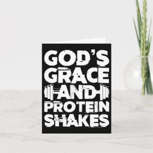 Carte La grâce de Dieu et la protéine Shakes Bodybuildin