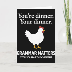 Carte La grammaire compte, arrêtez d'effrayer les poules