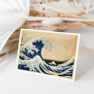 Carte La Grande Vague au large de Kanagawa par Hokusai