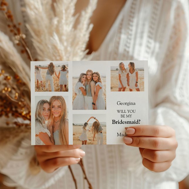 Carte La Grille Photo Contemporaine Serez-Vous Ma Femme  (Créateur téléchargé)