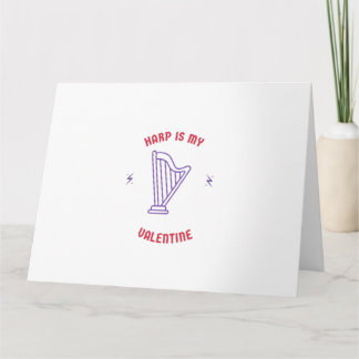 Carte La harpe est ma Saint-Valentin