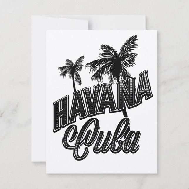 Carte La Havane Cuba l'art vintage. (Devant)