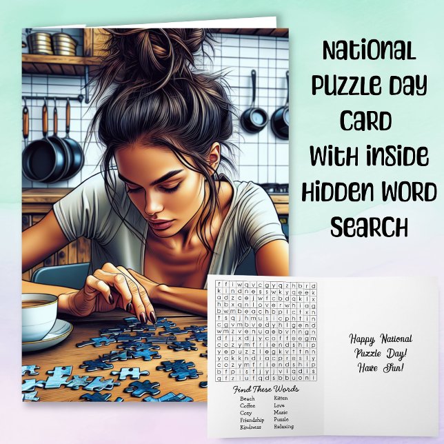 Carte La Journée nationale des puzzle est le 29 janvier (Créateur téléchargé)
