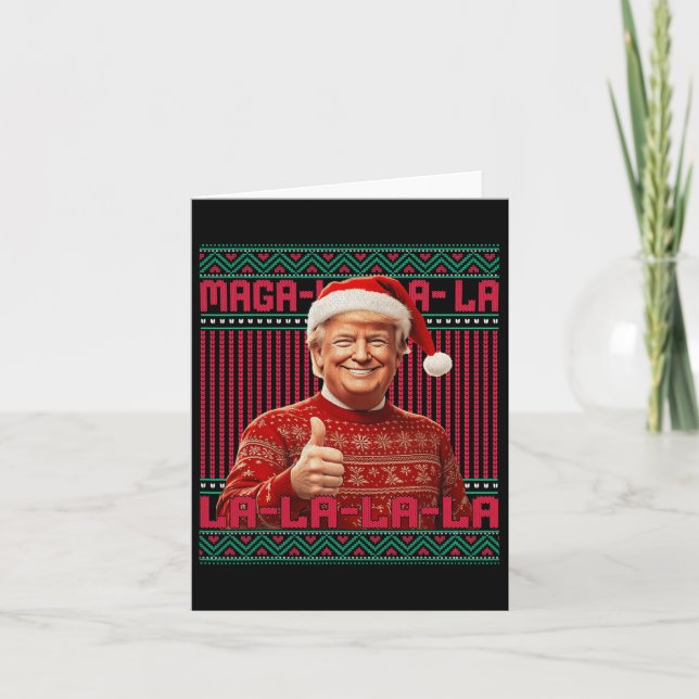 Carte La La Donald Trump Potus 47 Swea de Noël laid (Devant)