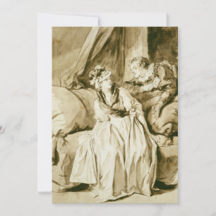 Carte La Lettre (Conversation espagnole) de Fragonard