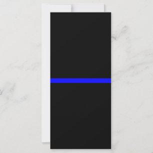 Carte La Ligne Bleue Mince Symbolique sur Noir Solide