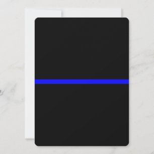 Carte La Ligne Bleue Mince Symbolique sur Noir Solide