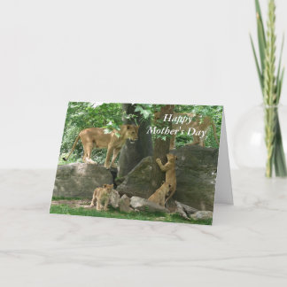 Carte La lionne Pride fête des mères