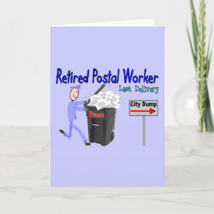 Carte La livraison retirée de bout de travailleur postal