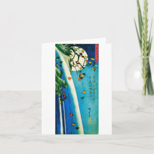 Carte La lune au-dessus de la cascade Hiroshige art raff