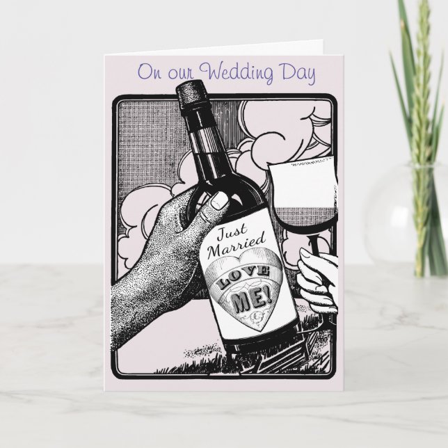 Carte La lune de miel, nuit de noce, m'aiment ! Texte (Devant)