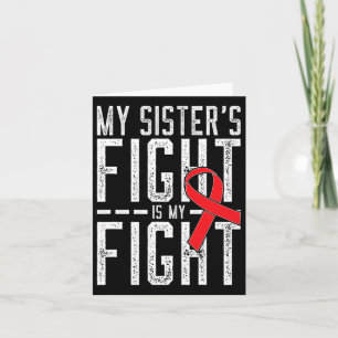 Carte La lutte de ma soeur est ma lutte contre le cancer