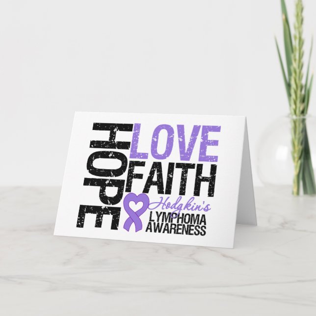 Carte La Lymphome de Hodgkin HOPE LOVE FOTH (Devant)