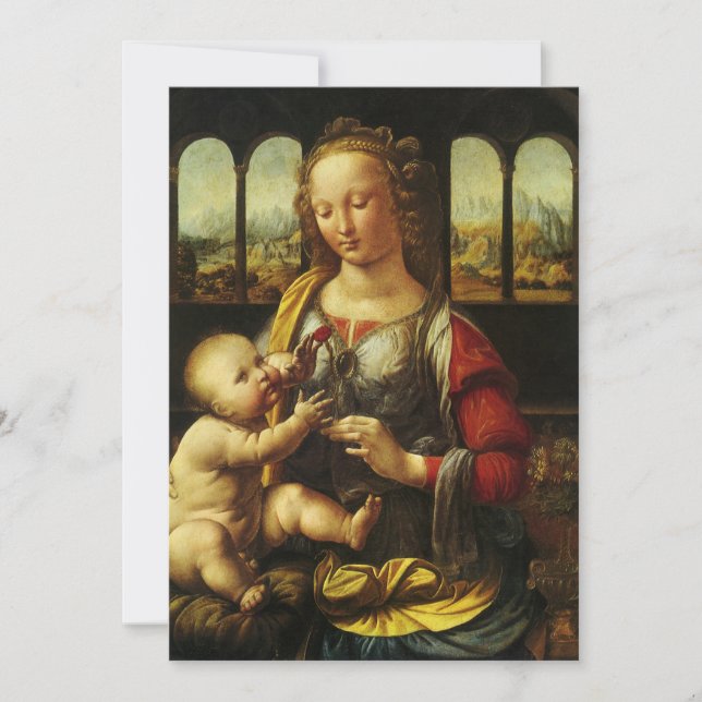 Carte La Madone au Carnation de Léonard de Vinci (Devant)