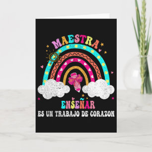 Carte La Maestra Professeur d'espagnol bilingue pour fem