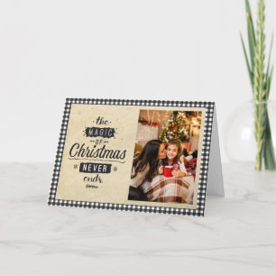 Carte La magie de Noël ne finit jamais personnalisée