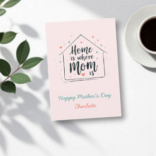 Carte La maison où maman est Joyeuse fête des mères
