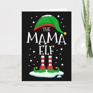 Carte La Maman Elfe Noël Famille Matching Xmas Maman Gr