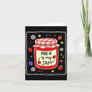 Carte La maternelle est ma confiture fraise enseignante 