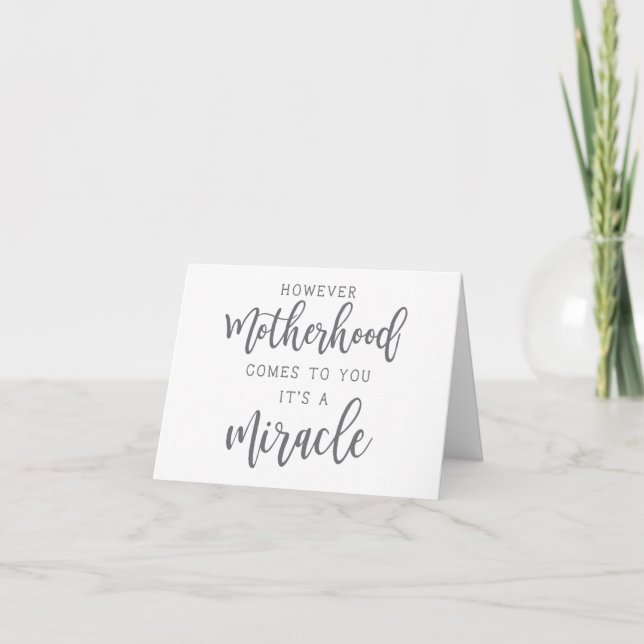 Carte "La maternité est un miracle" Adoption/mères porte (Devant)