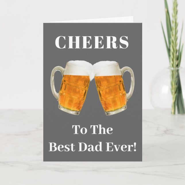 Carte La meilleure bière au monde papa d'anniversaire (Devant)
