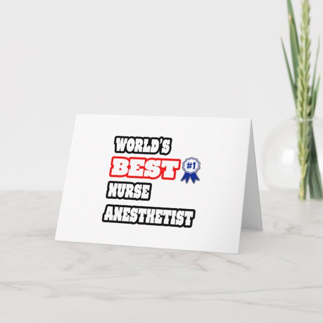 Carte La meilleure infirmière anesthésiste du monde (Devant)