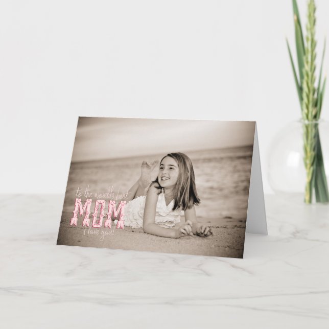 Carte La meilleure maman du monde, je t'aime ! (Devant)