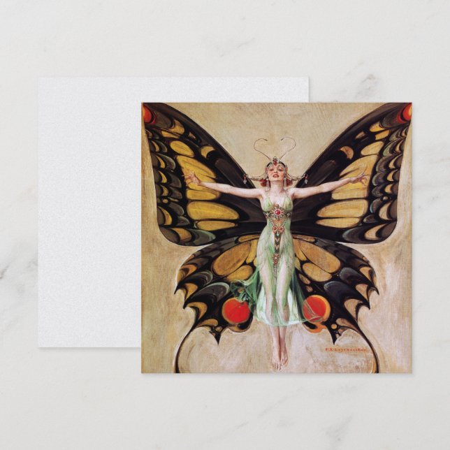 Carte La métamorphose de la fille Flapper au papillon 19 (Devant / Derrière)