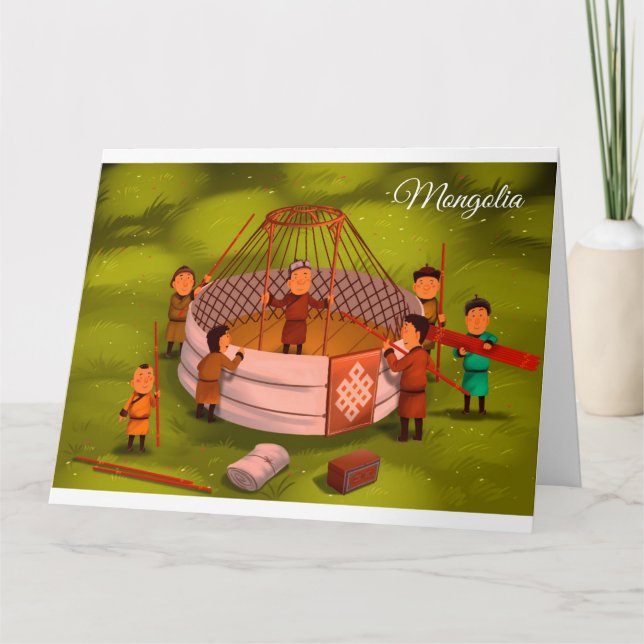 Carte La Mongolie Ger traditionnel (Devant)