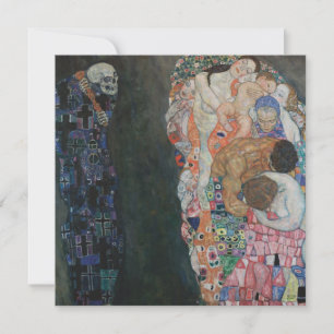 Carte La Mort et la Vie de Gustav Klimt Art Nouveau vint