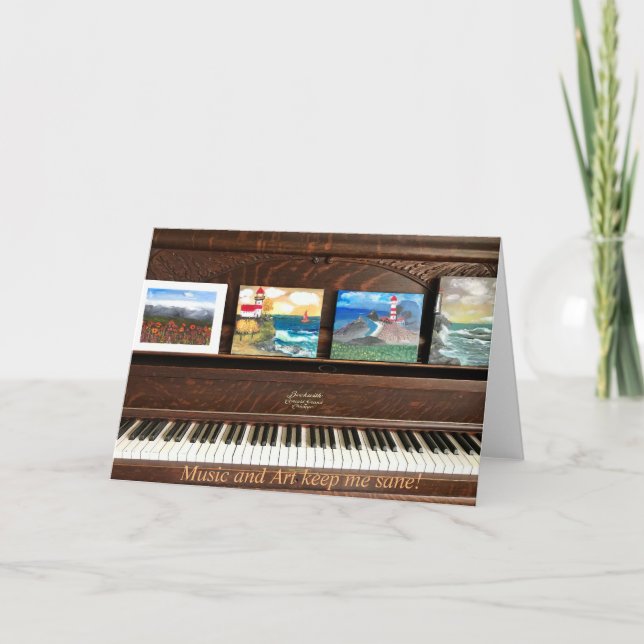 Carte La musique et l'art me gardent sain d'esprit (Devant)