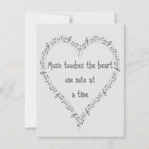 Carte La musique touche le coeur inspiré Citation
