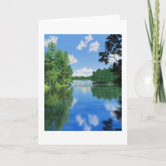 Carte La nature La peinture paysagère de Lakeside (Devant)
