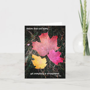 Carte La nature ne se dépêche pas - tout est accompli !