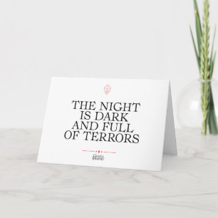 Carte La nuit est sombre et pleine de terreurs