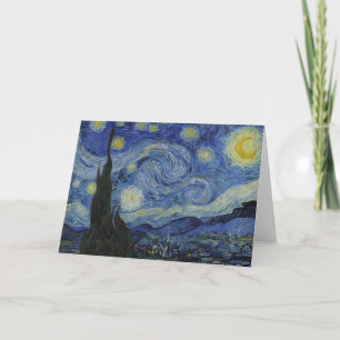 Carte La Nuit étoilée, peinture à l'huile, Vincent Van G