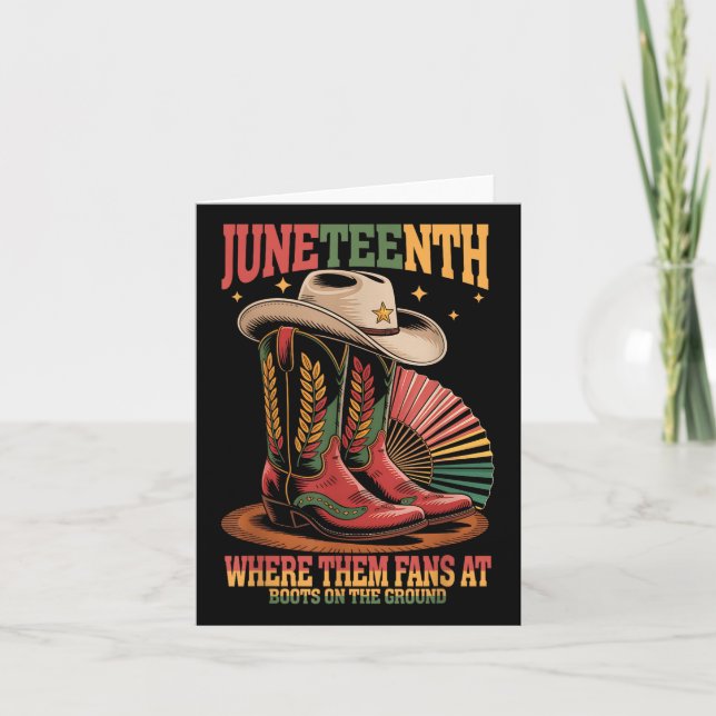 Carte Là Où Ils Fans À La Junetten Cowgirl Bottent Sur (Devant)
