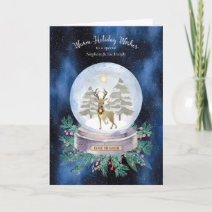 Carte La paix de Noël sur Terre pour Nephew et sa famill