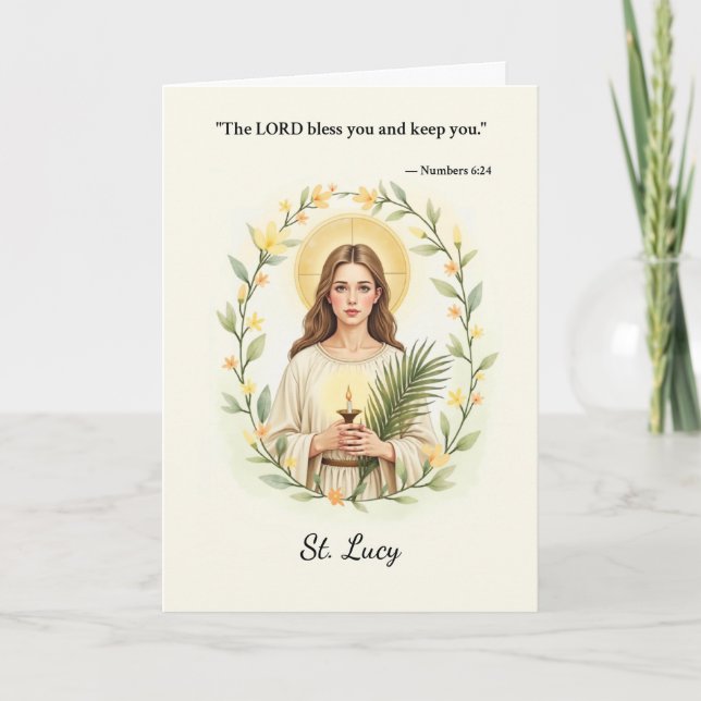 Carte La Paix et les Bénédictions de Dieu Sainte-Lucy av (Devant)