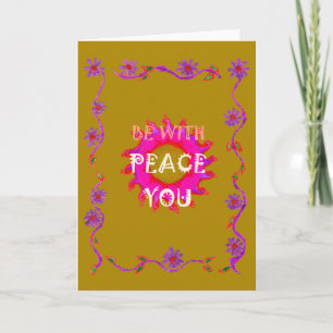 Carte La Paix Inspirante Soyez Avec Vous Design Vector A