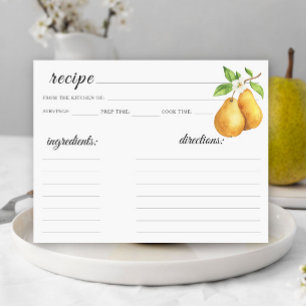 Carte la parfaite douche nuptiale poire - recette