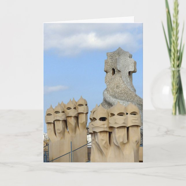 Carte La Pedrera Chimney Pots, Barcelone, Espagne - (Devant)