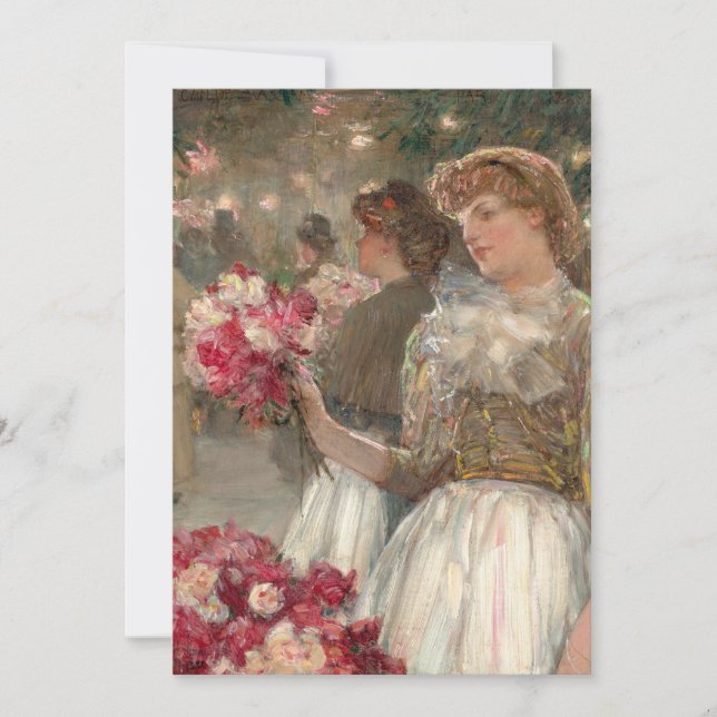 Carte La Peony Girl | Childe Hassam (Devant)