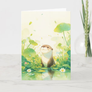 Carte La petite exploratrice de la nature Loutre