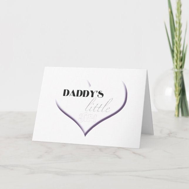 Carte La petite fille du papa - fête des pères heureuse (Devant)