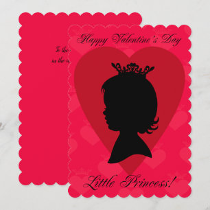Carte La petite princesse Silhouette Saint-Valentin