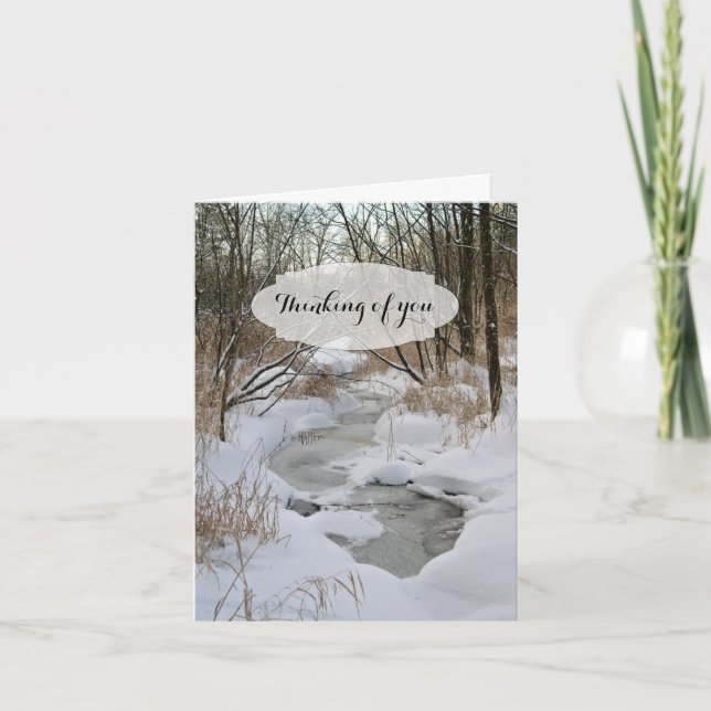 Carte La photographie en bois d'hiver obtiennent bien (Devant)