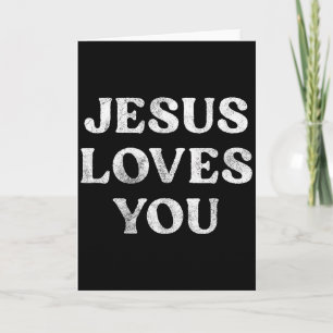Carte La phrase Jésus t'aime sur un 