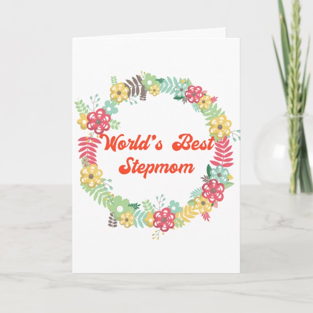 Carte La plus grande fête des mères Stepmère du monde (Devant)