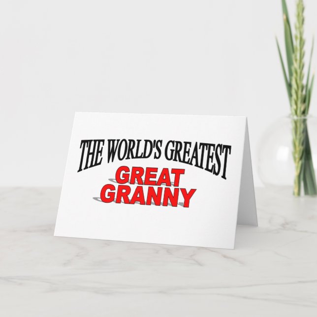 Carte La plus grande grand grand-mère du monde (Devant)